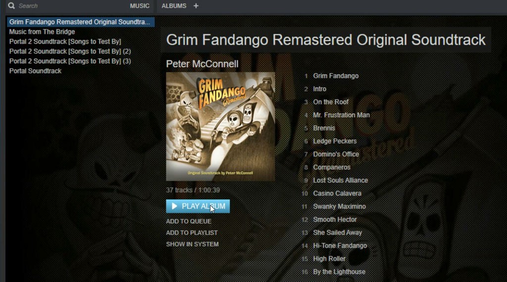 Grim Fandango Remastered Steam Music default